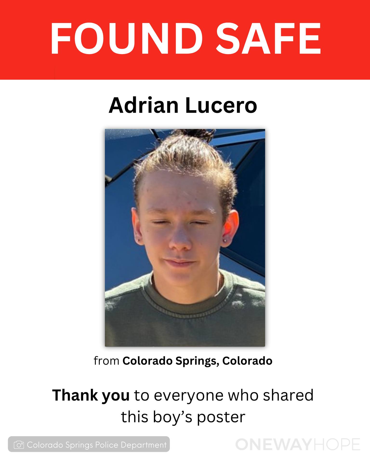 FOUND SAFE: SWEET SPRINGS TEEN LOCATED AFTER OVERNIGHT SEARCH